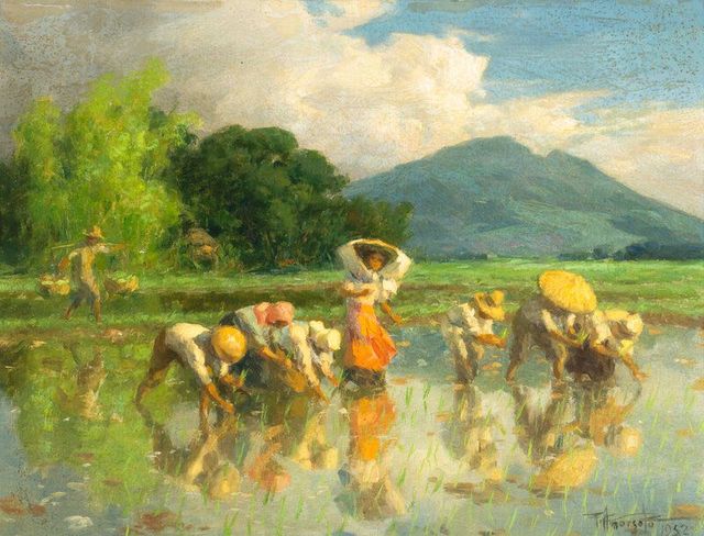 Workers in Rice Field, 1952