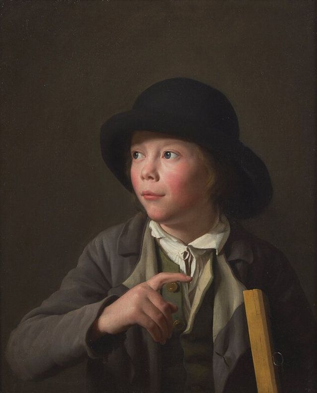 Portrait of a Boy wearing a Hat and holding a Frame, 1783