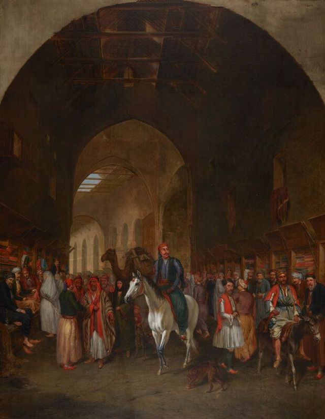 A Bazaar in Damascus, 1856