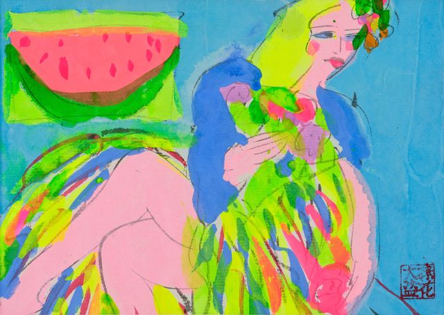 Lady with Watermelons