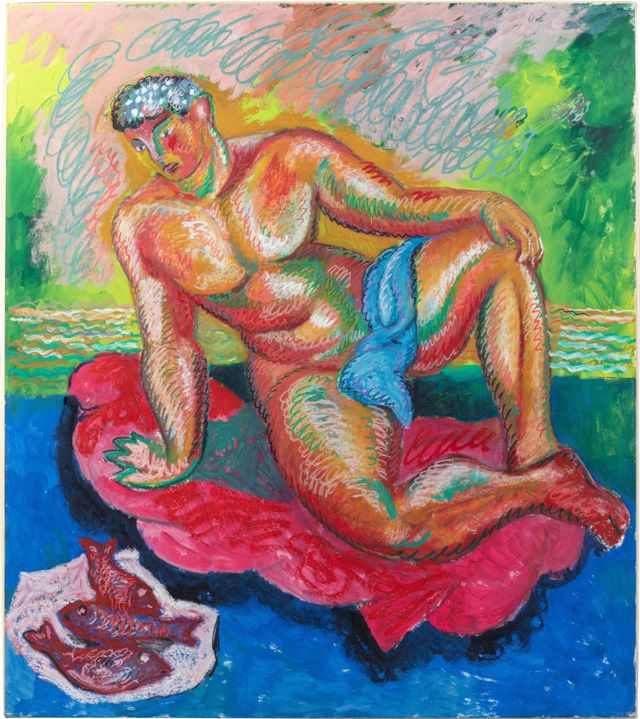 Boy with red fish