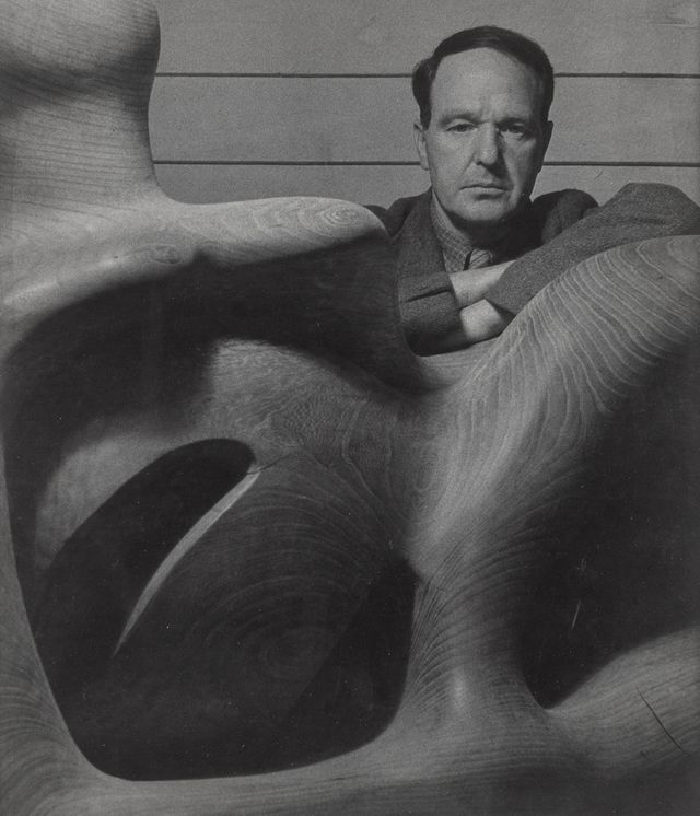 Henry Moore in His Studio