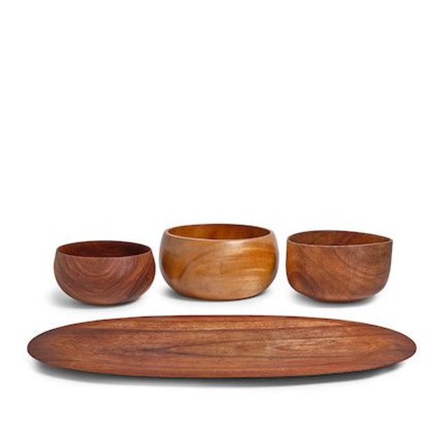bowl sizes to 6 1/4 x 12 in. diameter; tray 26 7/8 x 12 in.