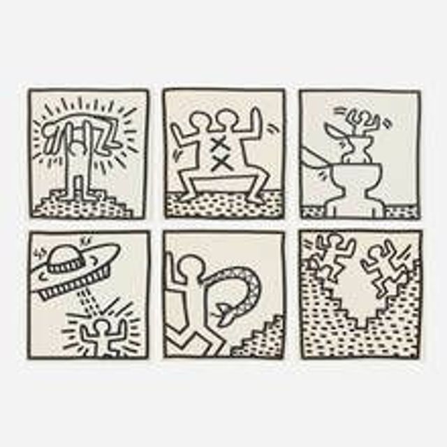 Six works from the Keith Haring: Tony Shafrazi portfolio