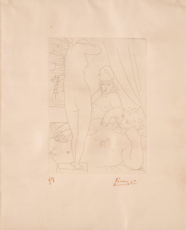 Sculpteur au repos avec modèle démasqué et sa représentation sculptée, from La Suite Vollard (B. 159; Ba. 312)