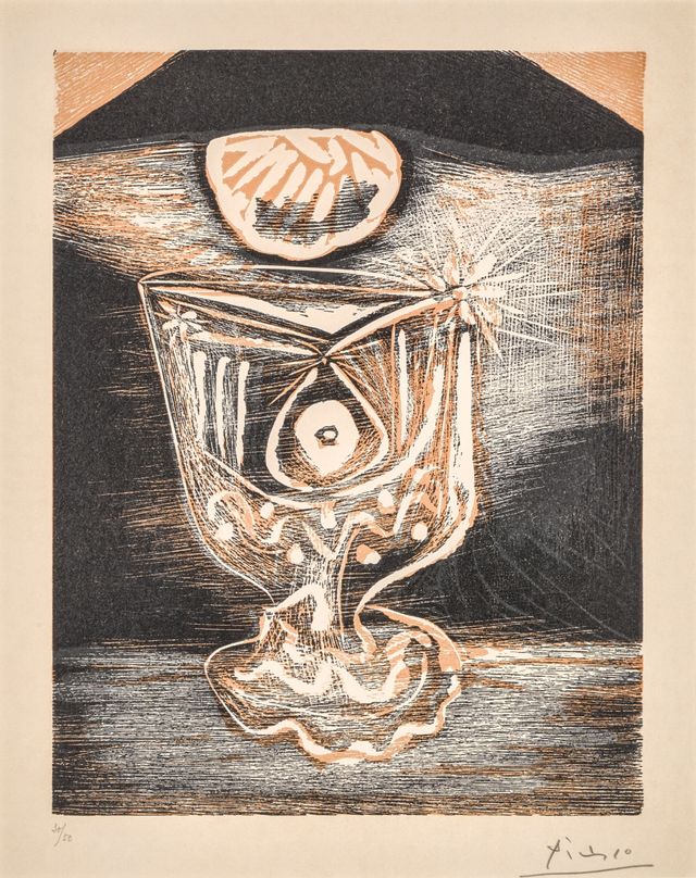 Le verre sous la lampe (B. 1103; Ba. 1314)