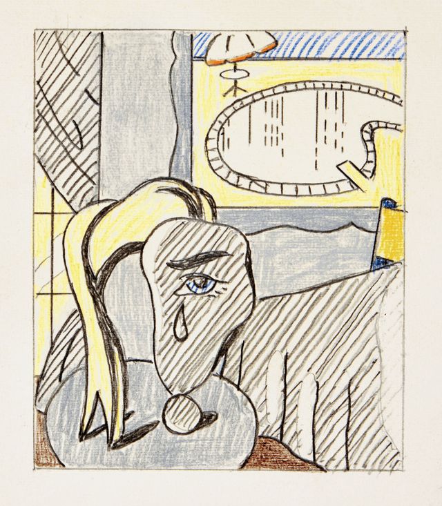 Interior with Swimming Pool Painting (Study)
