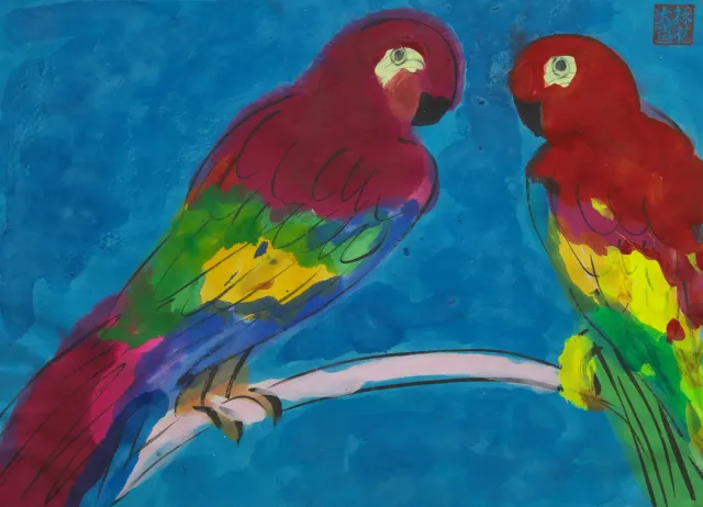 Untitled (Parrots)