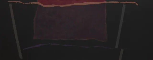 Abstract in Black, Gray, Purple, and Red, c. 1980