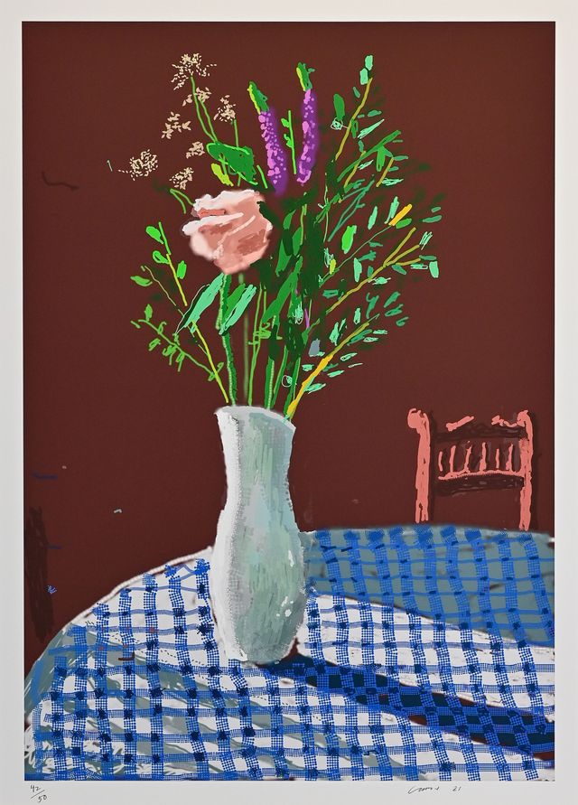 4th February 2021, Flowers in a White Vase with Chair