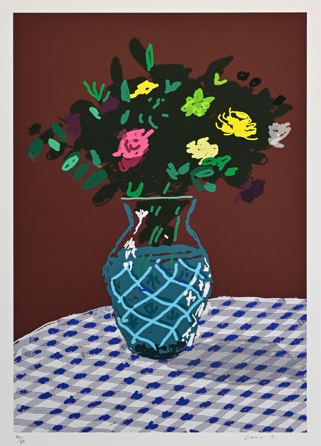 21st March 2021, Purple and Yellow Flowers in a Vase