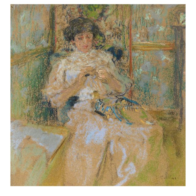Madame Hessel cousant