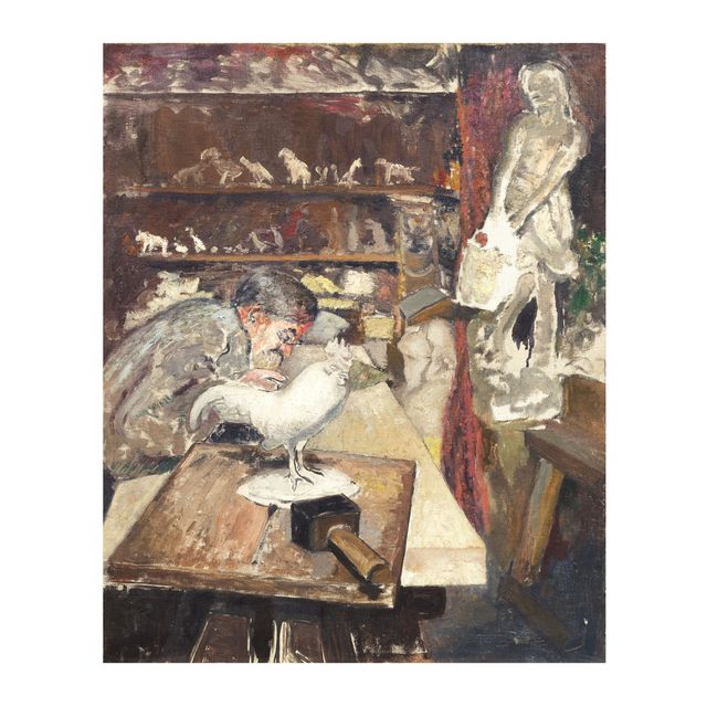 Le sculpteur François Pompon dans son atelier