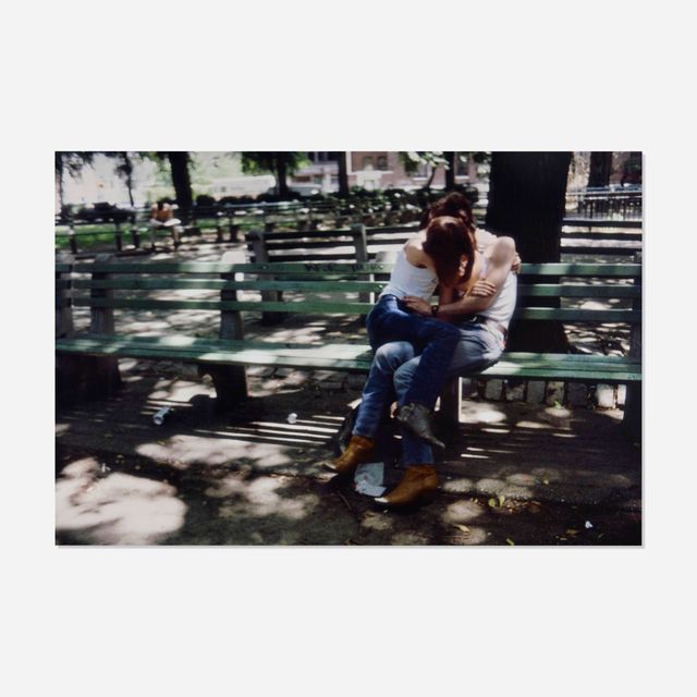 Suzanne and Philippe on the Bench, Tompkins Square Park, NYC