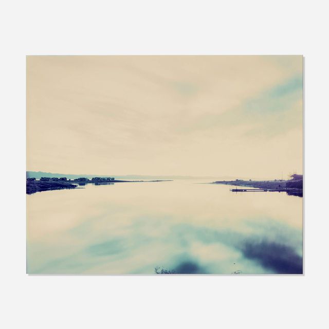 Salton Sea with Campers (from the Desert Cantos VII: Desert Seas series)