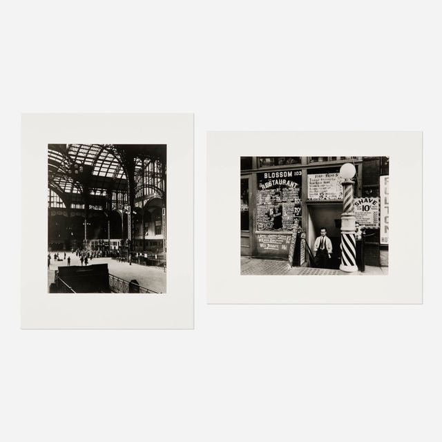 Penn Station, Interior, Manhattan, 1936; Blossom Restaurant, 103 Bowery Manhattan, 1935 (two works)